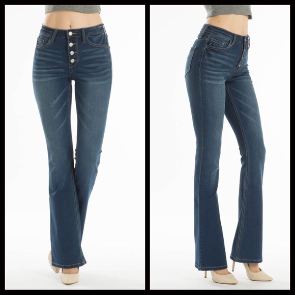 CLEARANCE-FIRM‼️5🌟Laura Button up Flares - Picture 7 of 7